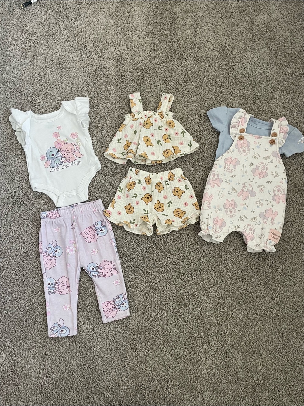 Assorted Baby Girl Disney Outfits